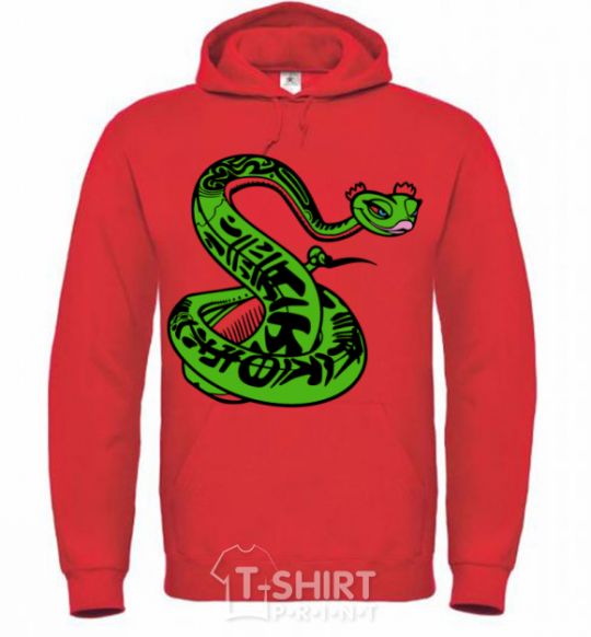 Men`s hoodie Master Snake bright-red фото