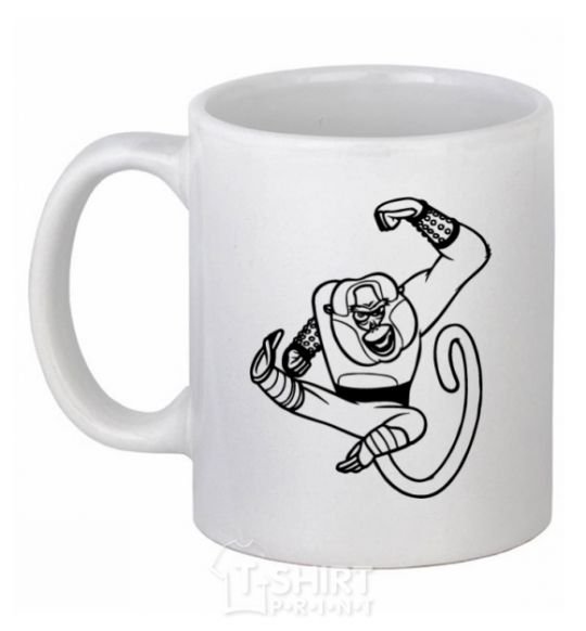 Ceramic mug Master Monkey White фото