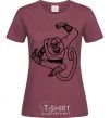 Women's T-shirt Master Monkey burgundy фото