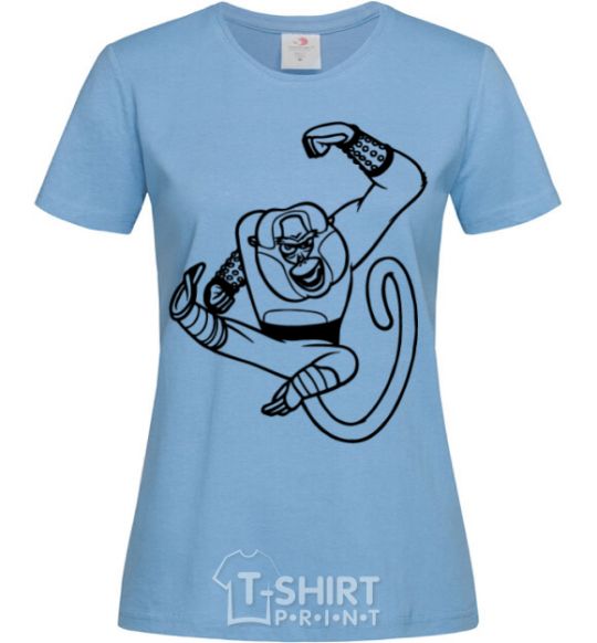 Women's T-shirt Master Monkey sky-blue фото