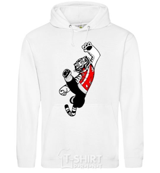 Men`s hoodie Master Tigress White фото