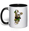 Mug with a colored handle Master Shifu black фото