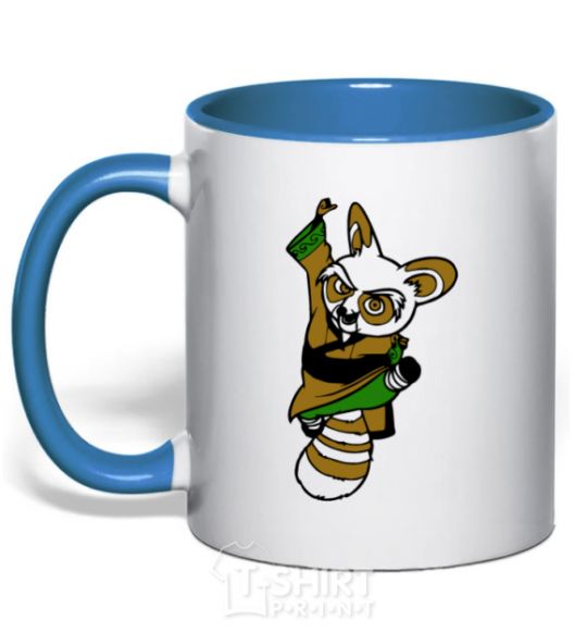 Mug with a colored handle Master Shifu royal-blue фото