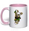 Mug with a colored handle Master Shifu light-pink фото