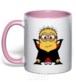 Mug with a colored handle Orlando Minions light-pink фото