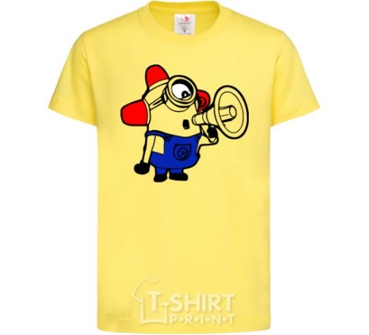 Kids T-shirt Minion Attention cornsilk фото