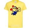 Kids T-shirt Minion Attention cornsilk фото