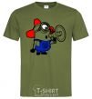 Men's T-Shirt Minion Attention millennial-khaki фото