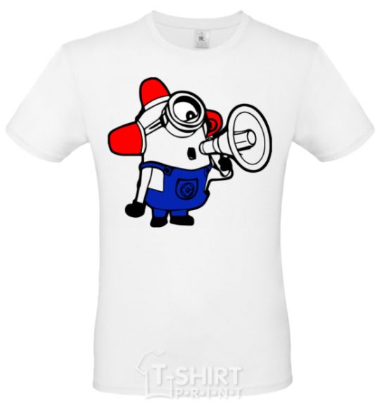 Men's T-Shirt Minion Attention White фото