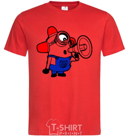 Men's T-Shirt Minion Attention red фото