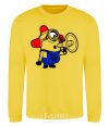 Sweatshirt Minion Attention yellow фото