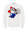 Sweatshirt Minion Attention White фото