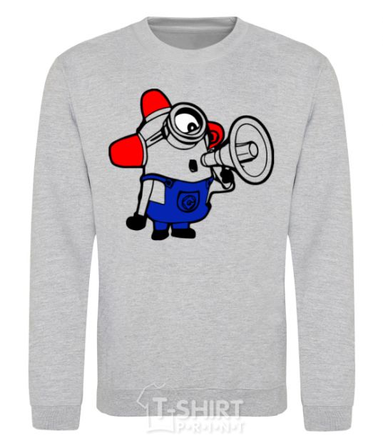 Sweatshirt Minion Attention sport-grey фото