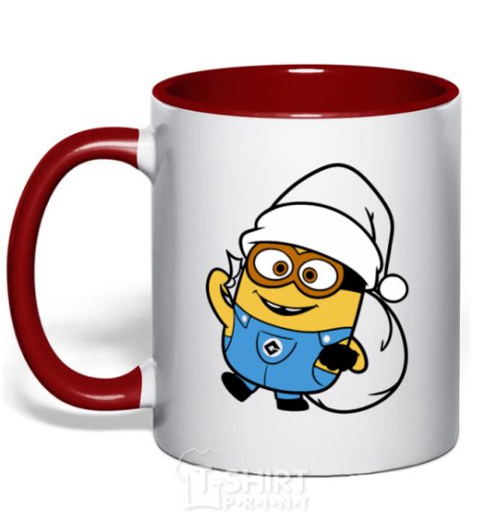 Mug with a colored handle The henchman's New Year red фото