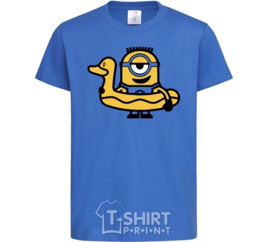Kids T-shirt Minion duck royal-blue фото