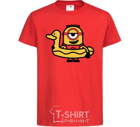 Kids T-shirt Minion duck red фото