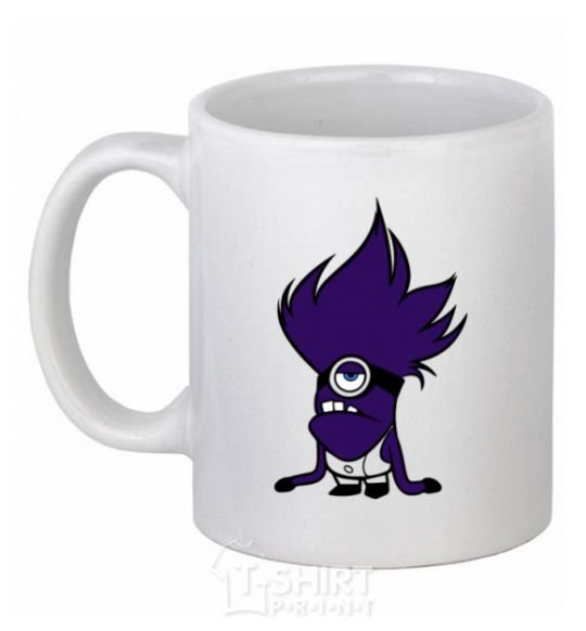 Ceramic mug Mignon purple White фото