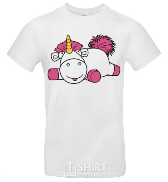 Men's T-Shirt Agnes the Unicorn White фото