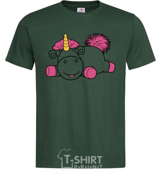 Men's T-Shirt Agnes the Unicorn bottle-green фото