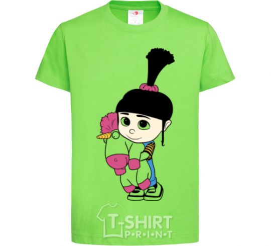 Kids T-shirt Agnes with the unicorn orchid-green фото