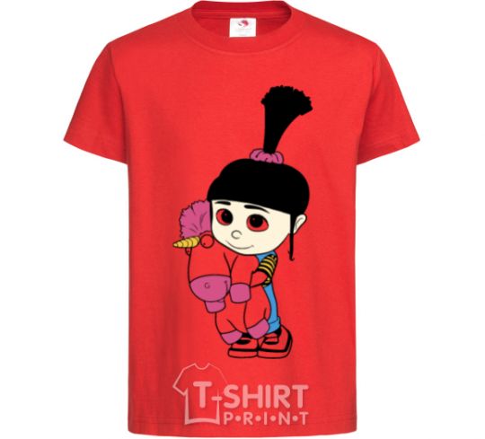 Kids T-shirt Agnes with the unicorn red фото