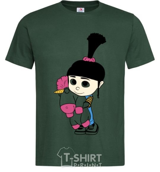 Men's T-Shirt Agnes with the unicorn bottle-green фото