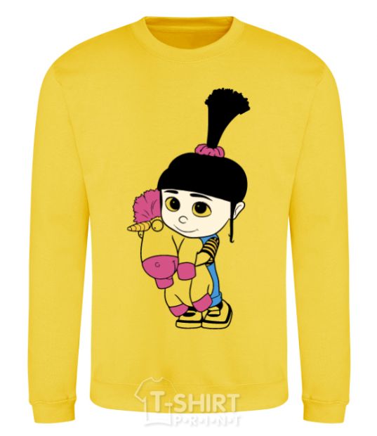 Sweatshirt Agnes with the unicorn yellow фото