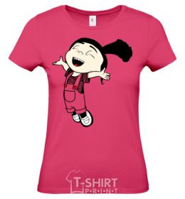 Женская футболка Агнес прыгает Ярко-розовый фото