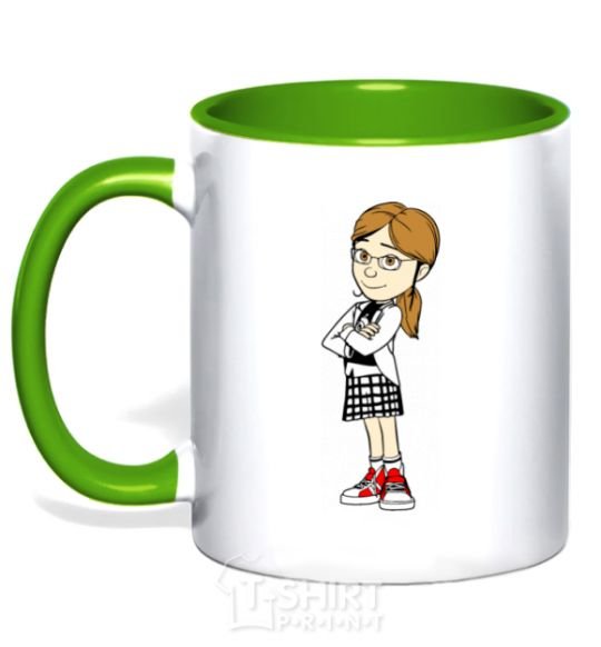 Mug with a colored handle Margot kelly-green фото