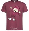 Men's T-Shirt Edith burgundy фото