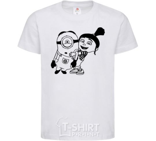 Kids T-shirt Agnes and the minion White фото