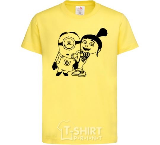 Kids T-shirt Agnes and the minion cornsilk фото