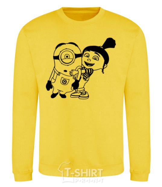 Sweatshirt Agnes and the minion yellow фото