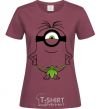 Women's T-shirt The islander minion burgundy фото