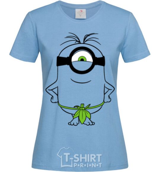 Women's T-shirt The islander minion sky-blue фото