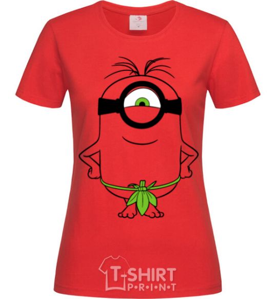 Women's T-shirt The islander minion red фото