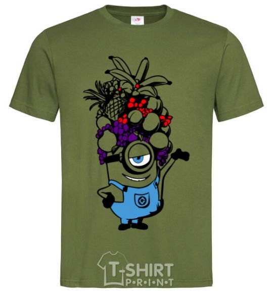 Men's T-Shirt A minion with fruit millennial-khaki фото