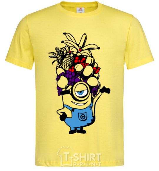 Men's T-Shirt A minion with fruit cornsilk фото