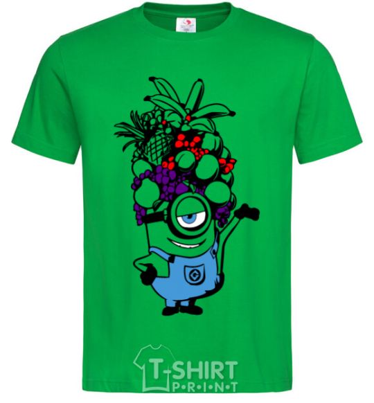 Men's T-Shirt A minion with fruit kelly-green фото