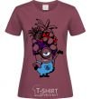 Women's T-shirt A minion with fruit burgundy фото