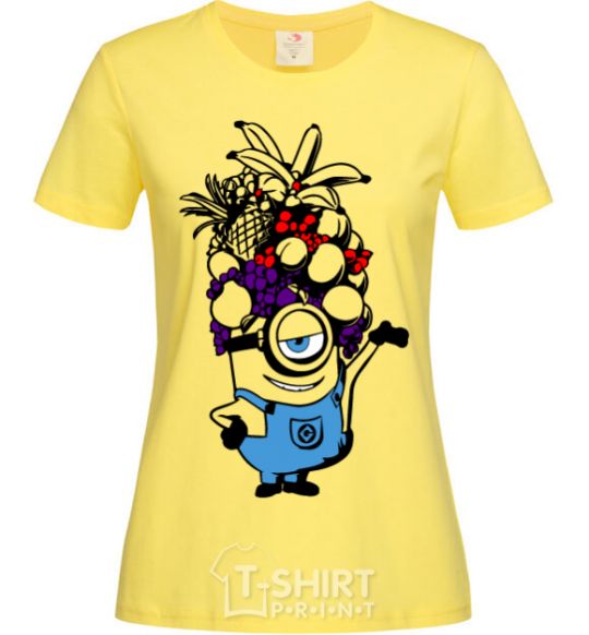 Women's T-shirt A minion with fruit cornsilk фото