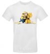 Men's T-Shirt A minion and a lot of bananas White фото