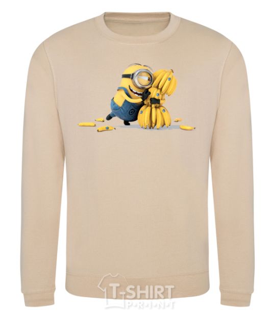 Sweatshirt A minion and a lot of bananas sand фото