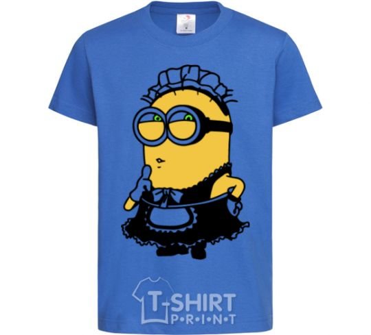 Детская футболка Миньон горничная Ярко-синий фото
