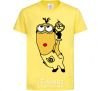 Kids T-shirt Minion with walrus cornsilk фото