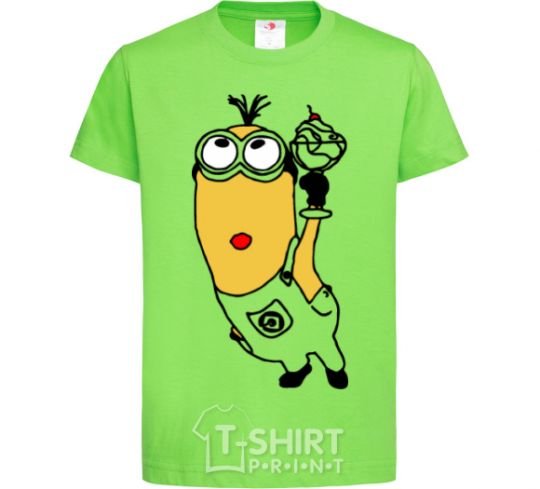 Kids T-shirt Minion with walrus orchid-green фото