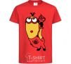 Kids T-shirt Minion with walrus red фото