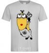 Men's T-Shirt Minion with walrus grey фото