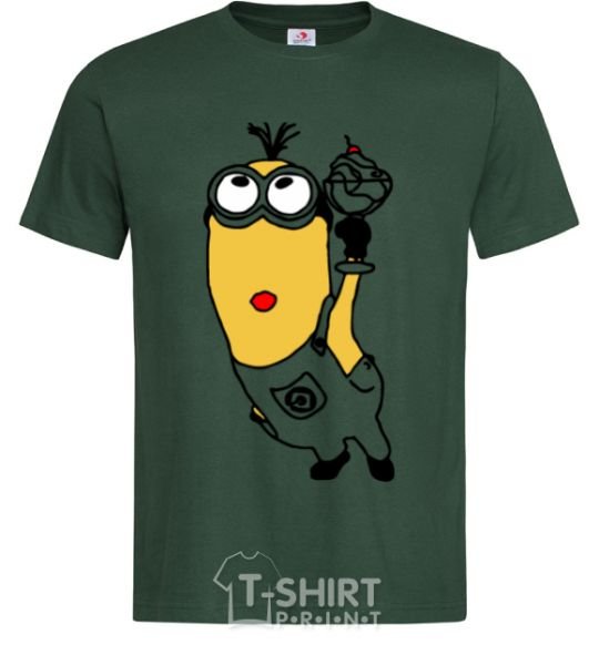Men's T-Shirt Minion with walrus bottle-green фото