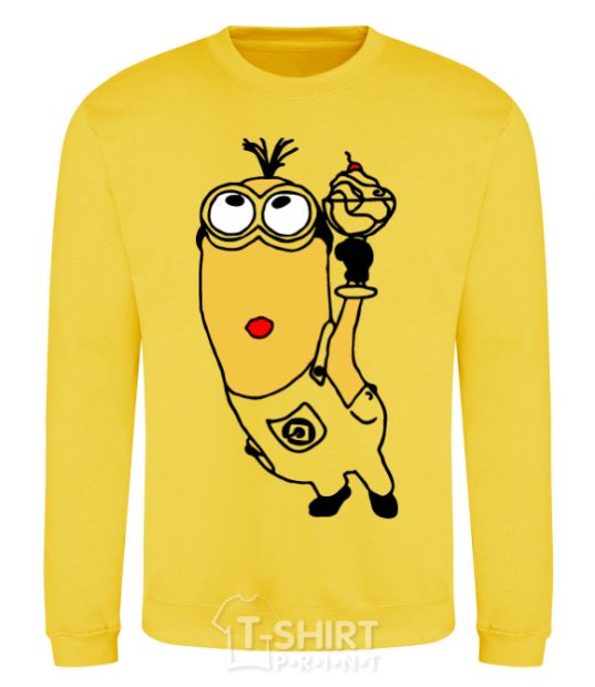 Sweatshirt Minion with walrus yellow фото